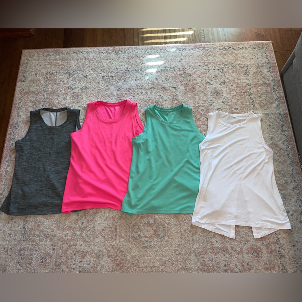 FOUR Tie in the back athletic tanks